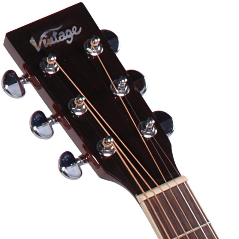 Vintage V300 Acoustic Folk Guitar Outfit ~ Mahogany - Image 3