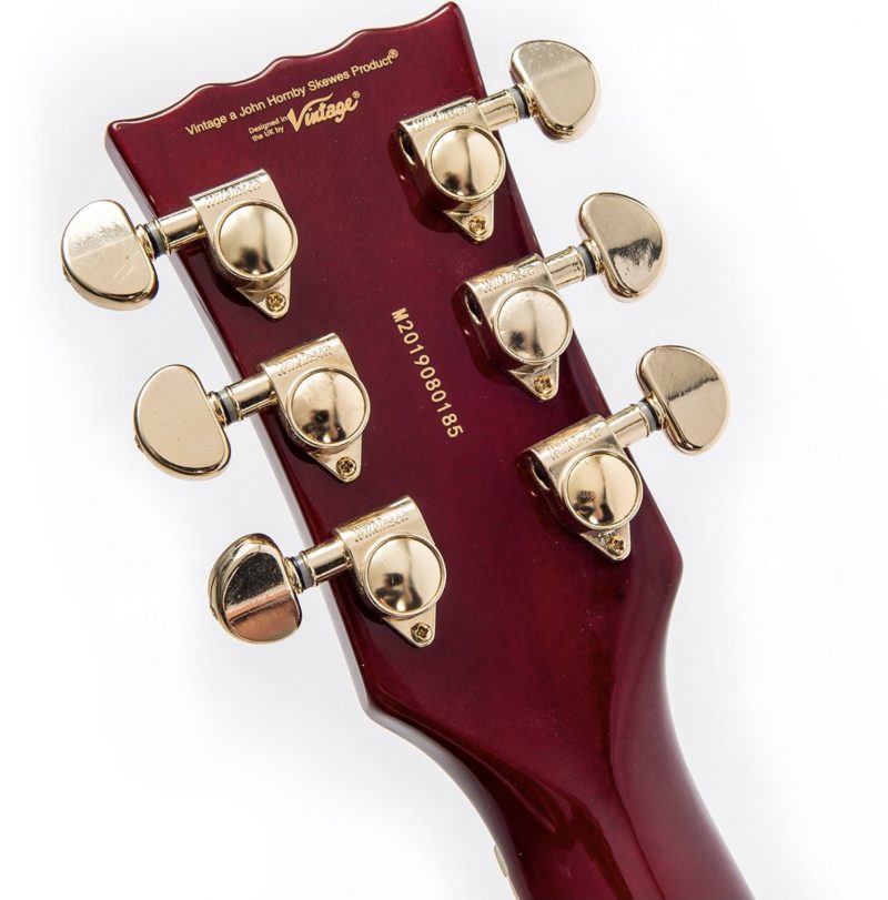 Vintage VS63 ReIssued Electric Guitar ~ Cherry Red - Image 6