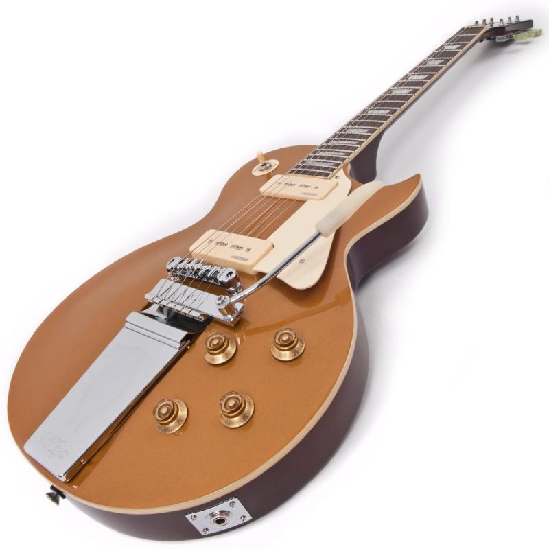 Vintage V100 Midge Ure Signature ~ Gold Top Electric Guitar - Image 3