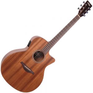 Vintage VE990 Electro-Acoustic Cutaway Guitar ~ Mahogany