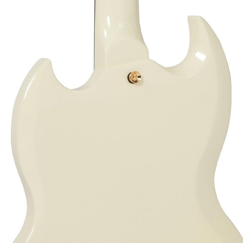 Vintage VS6 ReIssued Electric Guitar ~ Vintage White/Gold Hardware - Image 3