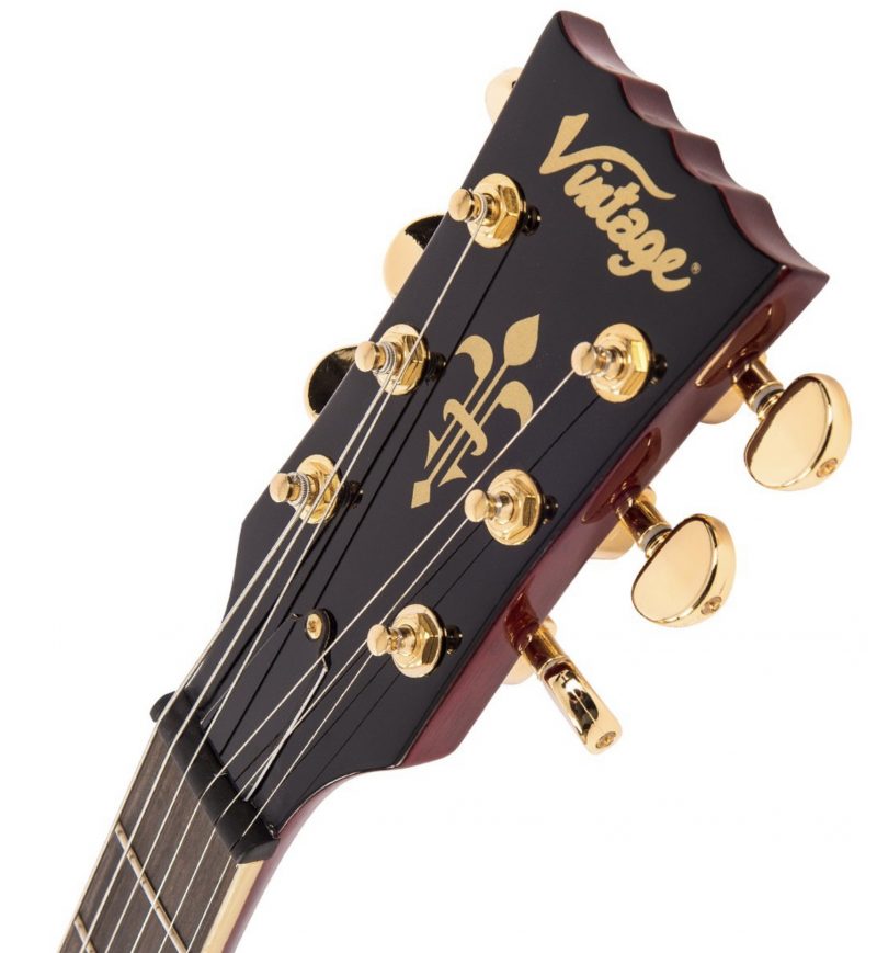 Vintage VS63 ReIssued Electric Guitar ~ Cherry Red - Image 5