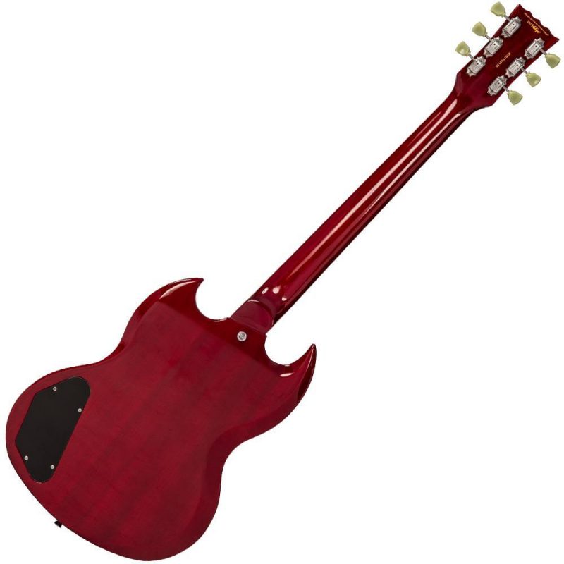 Vintage VS6V Reissued Vibrola Tailpiece Cherry Red electric Guitar - Image 5