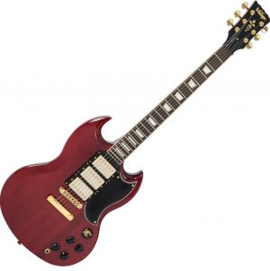 Vintage VS63 ReIssued Electric Guitar ~ Cherry Red