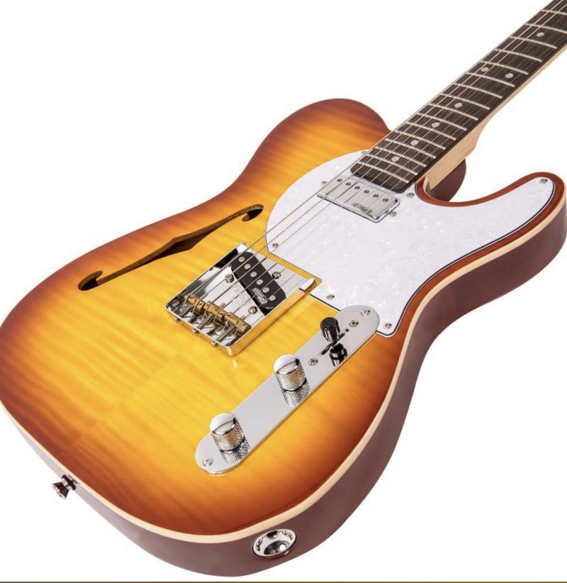 Vintage V72 ReIssued Custom Spec TL Electric Guitar ~ Flame Top! - Image 2