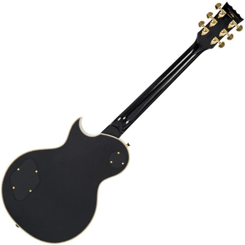 Vintage V100P Electric Guitar p90 Pickups ~ Gloss Black - Image 2